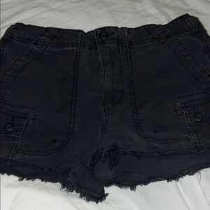 American Eagle Outfitters Black Cargo Shorts